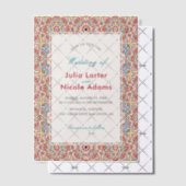 Geometric Glittering Metallic Luxury Wedding ベラム紙招待状 (オフセット (招待状))