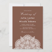 Geometric Glittering Metallic Luxury Wedding 招待状 (正面)