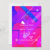 Geometric Glow Virtual Gradation Party 招待状 (正面)