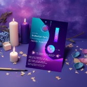 Geometric Glow Virtual Gradation Party 招待状