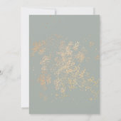 Geometric Gold Eucalyptus Greenery ブライダルシャワー I 招待状 (裏面)