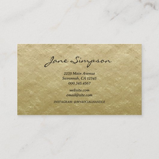 Geometric Gold Gradient 名刺 (裏面)