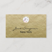 Geometric Gold Gradient 名刺 (正面)