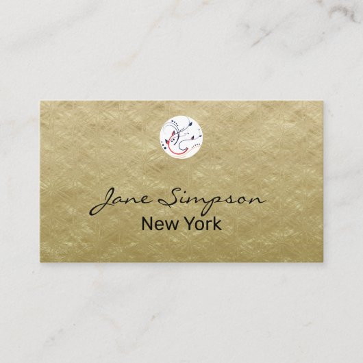 Geometric Gold Gradient 名刺 (正面)