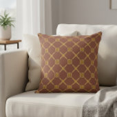 Geometric Gold Trellis Pattern Decorative Pillow クッション