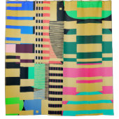 Geometric Graphic Motif Modern Trend シャワーカーテン (正面)