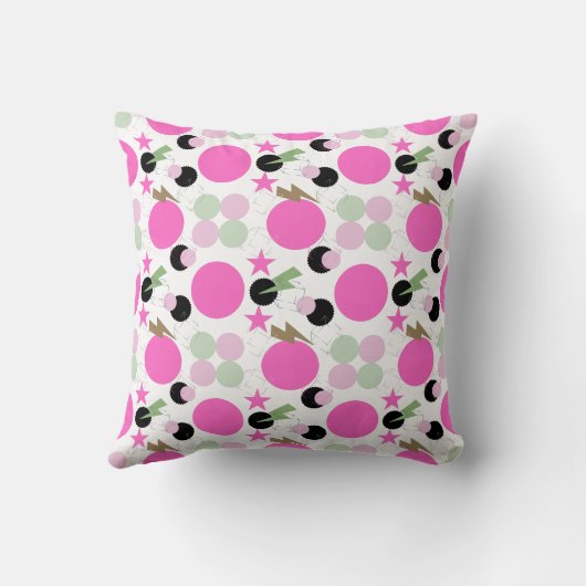 Geometric graphic power girl クッション (裏面)