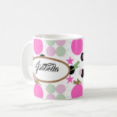 Geometric graphic power girl コーヒーマグカップ (正面左)