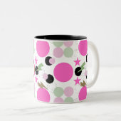 Geometric graphic power girl ツートーンマグカップ (正面右)