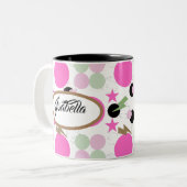 Geometric graphic power girl ツートーンマグカップ (正面左)