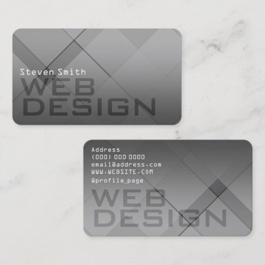 Geometric Gray Blend名刺 名刺 (正面/裏面)