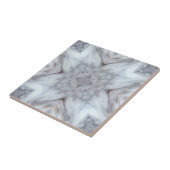 Geometric gray on white patterns furry tile タイル (側面)