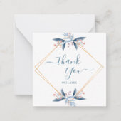 Geometric Greenery Wedding Budget Thank You ノートカード (正面)