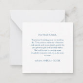 Geometric Greenery Wedding Budget Thank You ノートカード (裏面)