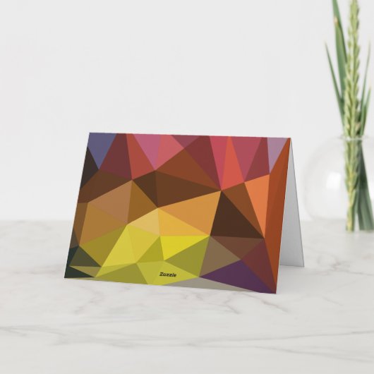 Geometric Happy Holidays 企業 カード (裏面)