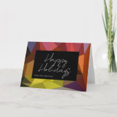 Geometric Happy Holidays 企業 カード (正面)
