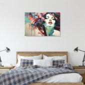 Geometric Harmony キャンバスプリント (インサイチュ (寝室))