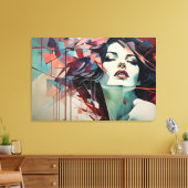 Geometric Harmony キャンバスプリント (インサイチュ (リビング))