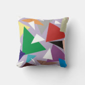 Geometric Harmony: Abstract Multicolored クッション (正面)