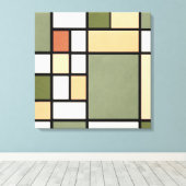 Geometric Harmony – Earth Zen Canvas Print キャンバスプリント (インサイチュ (ウッドフロア))