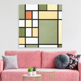 Geometric Harmony – Earth Zen Canvas Print キャンバスプリント