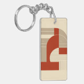 Geometric Harmony in Minimalist Shapes キーホルダー (正面左)