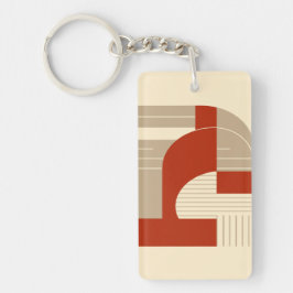 Geometric Harmony in Minimalist Shapes キーホルダー