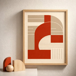 Geometric Harmony in Minimalist Shapes ポスター