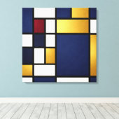 Geometric Harmony – Midnight Luxury Canvas Print キャンバスプリント (インサイチュ (ウッドフロア))