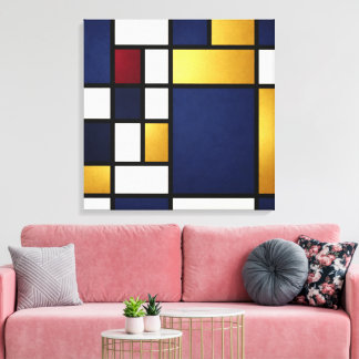 Geometric Harmony – Midnight Luxury Canvas Print キャンバスプリント