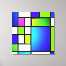 Geometric Harmony – Modern Neon Canvas Print キャンバスプリント