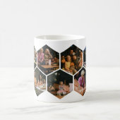 Geometric Hexagon Photo Collage Coffee Mug コーヒーマグカップ (中央)