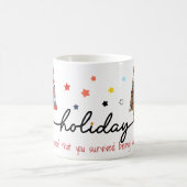 Geometric Holiday Trees with Witty Subline コーヒーマグカップ (中央)