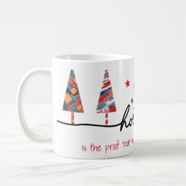 Geometric Holiday Trees with Witty Subline コーヒーマグカップ