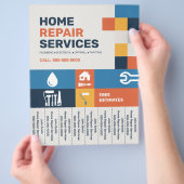 Geometric - Home Repair Tear-Off Tabs Flyer チラシ (手)