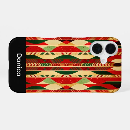 Geometric in Desert Colors iPhone 16ケース (裏面横)