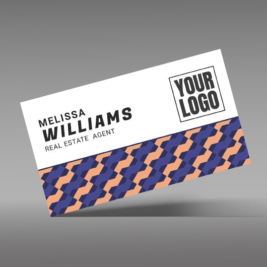 Geometric Interlocking Pattern Real Estate  名刺