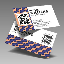 Geometric Interlocking Pattern Real Estate  名刺