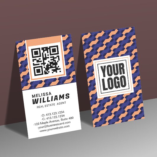 Geometric Interlocking Pattern Vertical  名刺