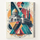 Geometric Islamic Mosque Art with Abstract Shapes ノートブック (裏面)