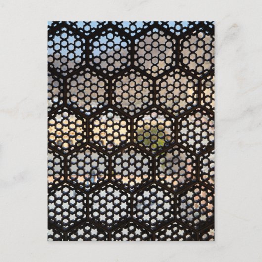 Geometric Latticeウィンドウ(インド) ポストカード (正面)