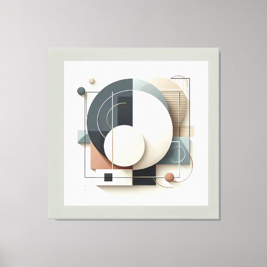 Geometric Layered Harmony キャンバスプリント (正面)