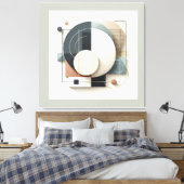 Geometric Layered Harmony キャンバスプリント (インサイチュ (寝室))