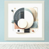 Geometric Layered Harmony キャンバスプリント (インサイチュ (ウッドフロア))