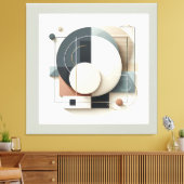 Geometric Layered Harmony キャンバスプリント (インサイチュ (リビング))