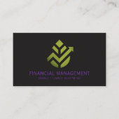 Geometric Leaf Finance Logo 名刺 (正面)