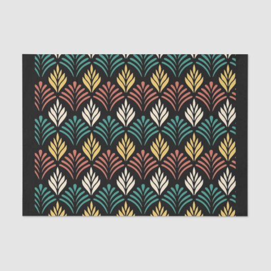 Geometric Leaf Pattern, Geometric Leaves Pattern, 薄葉紙 (正面)