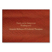 Geometric Leather & Suede Texture Artテーブルカード テーブルナンバー (裏面)