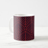 Geometric leaves seamless pattern. Abstract textur コーヒーマグカップ (正面左)