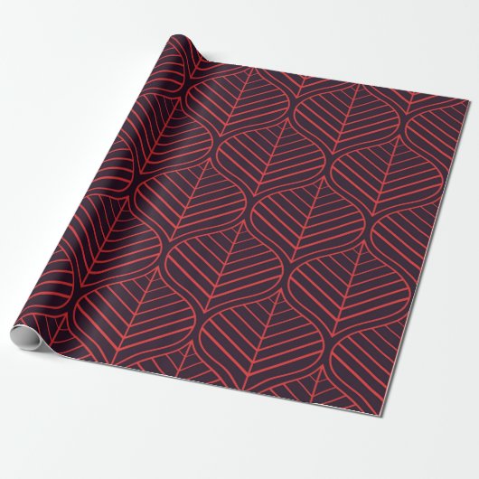 Geometric leaves seamless pattern. Abstract textur ラッピングペーパー (アンロールド)